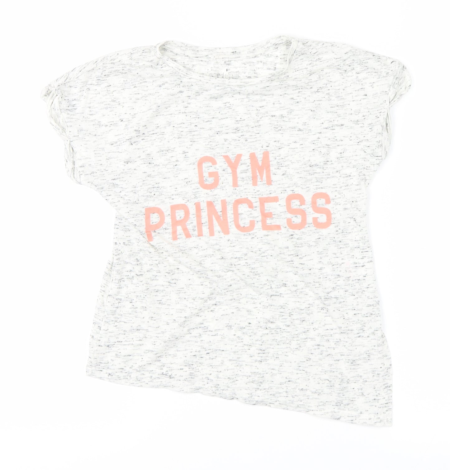 souluxe Girls Grey   Basic T-Shirt Size 8-9 Years  - gym princess