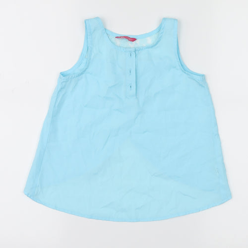 YD Girls Blue   Basic Tank Size 7-8 Years