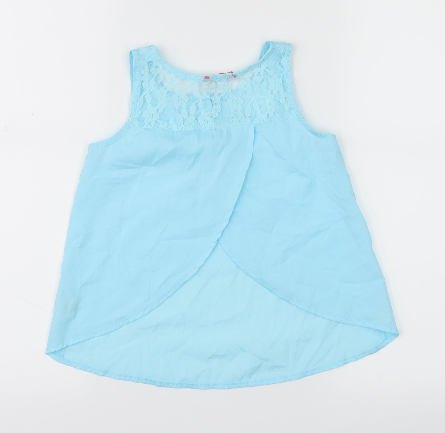 YD Girls Blue   Basic Tank Size 7-8 Years