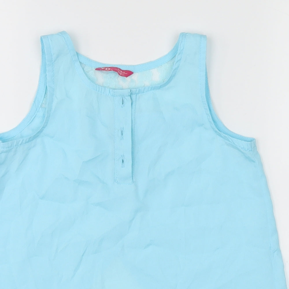 YD Girls Blue   Basic Tank Size 7-8 Years