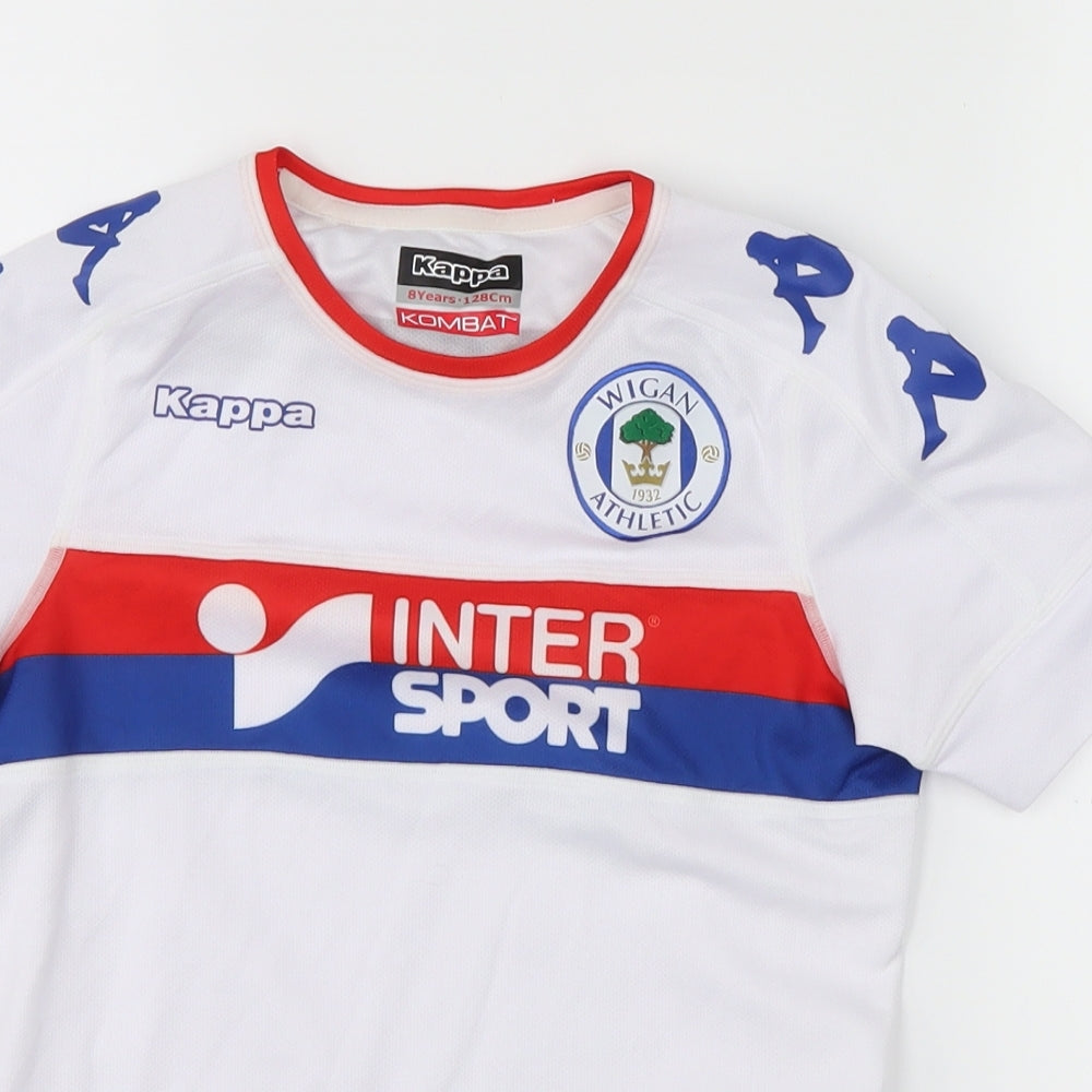 Kappa Boys White   Basic T-Shirt Size 8 Years  - intersport