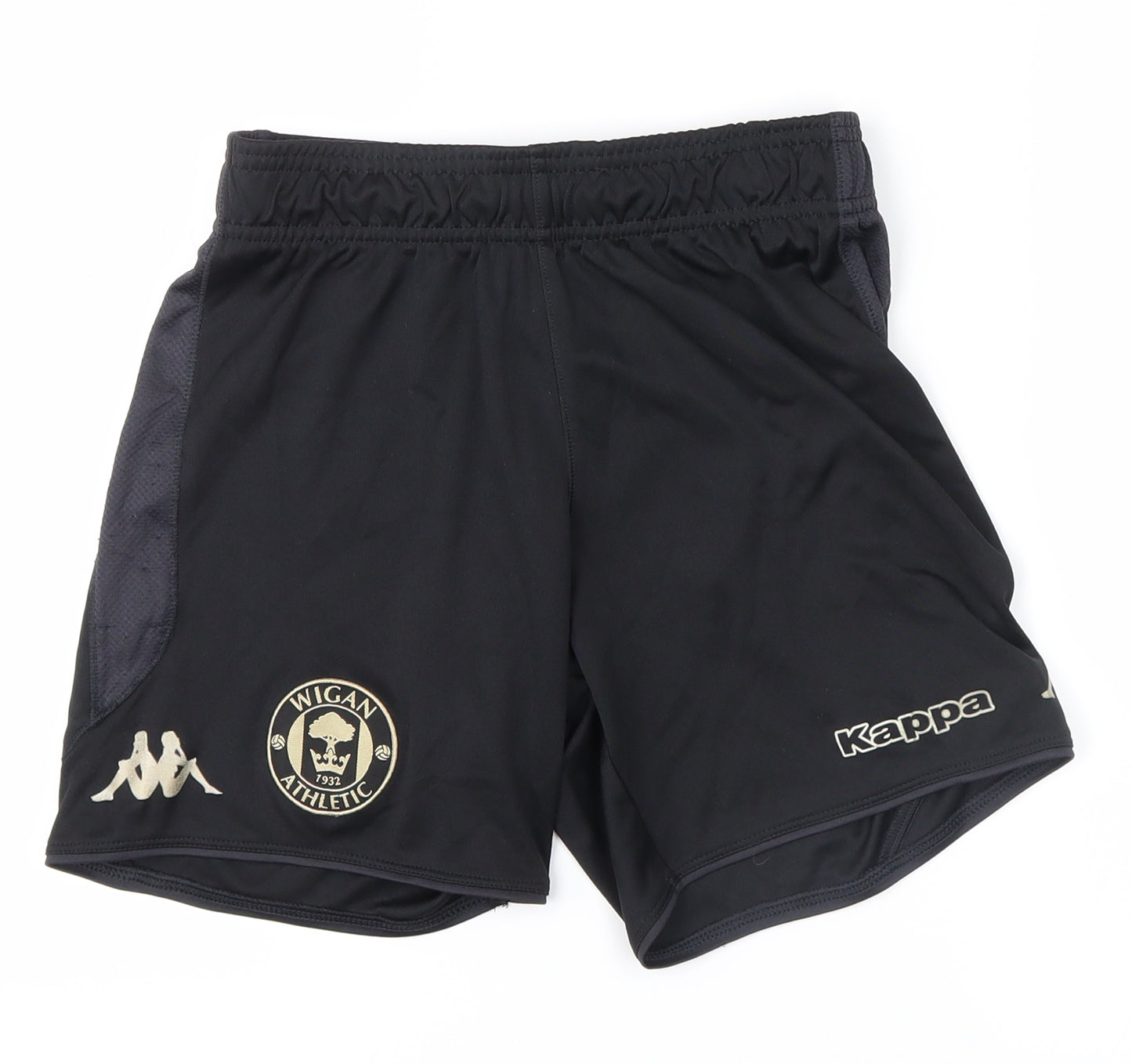 Kappa Boys Black   Sweat Shorts Size 12 Years - Wigan Athletic
