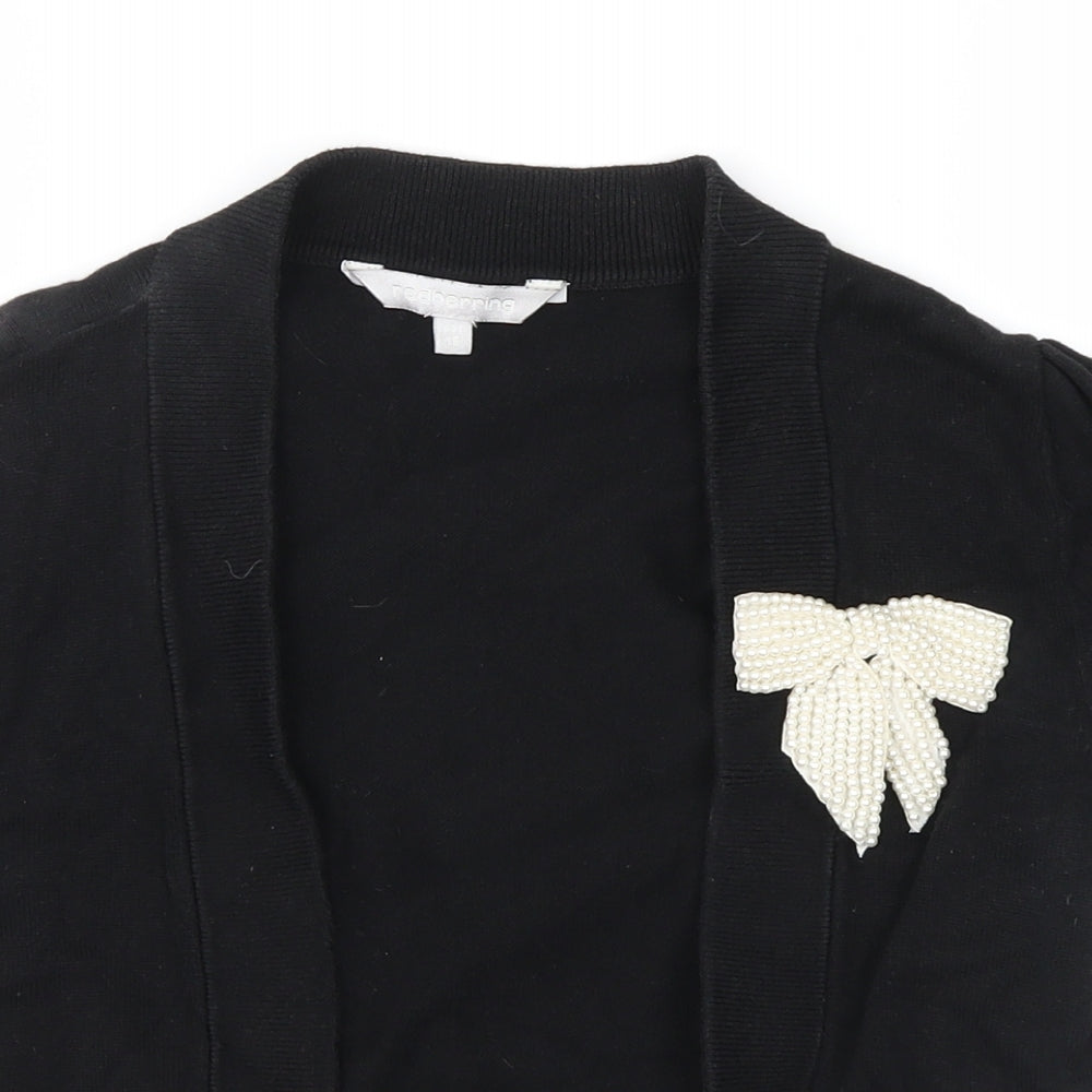 Debenhams Girls Black   Cardigan Jumper Size 15 Years