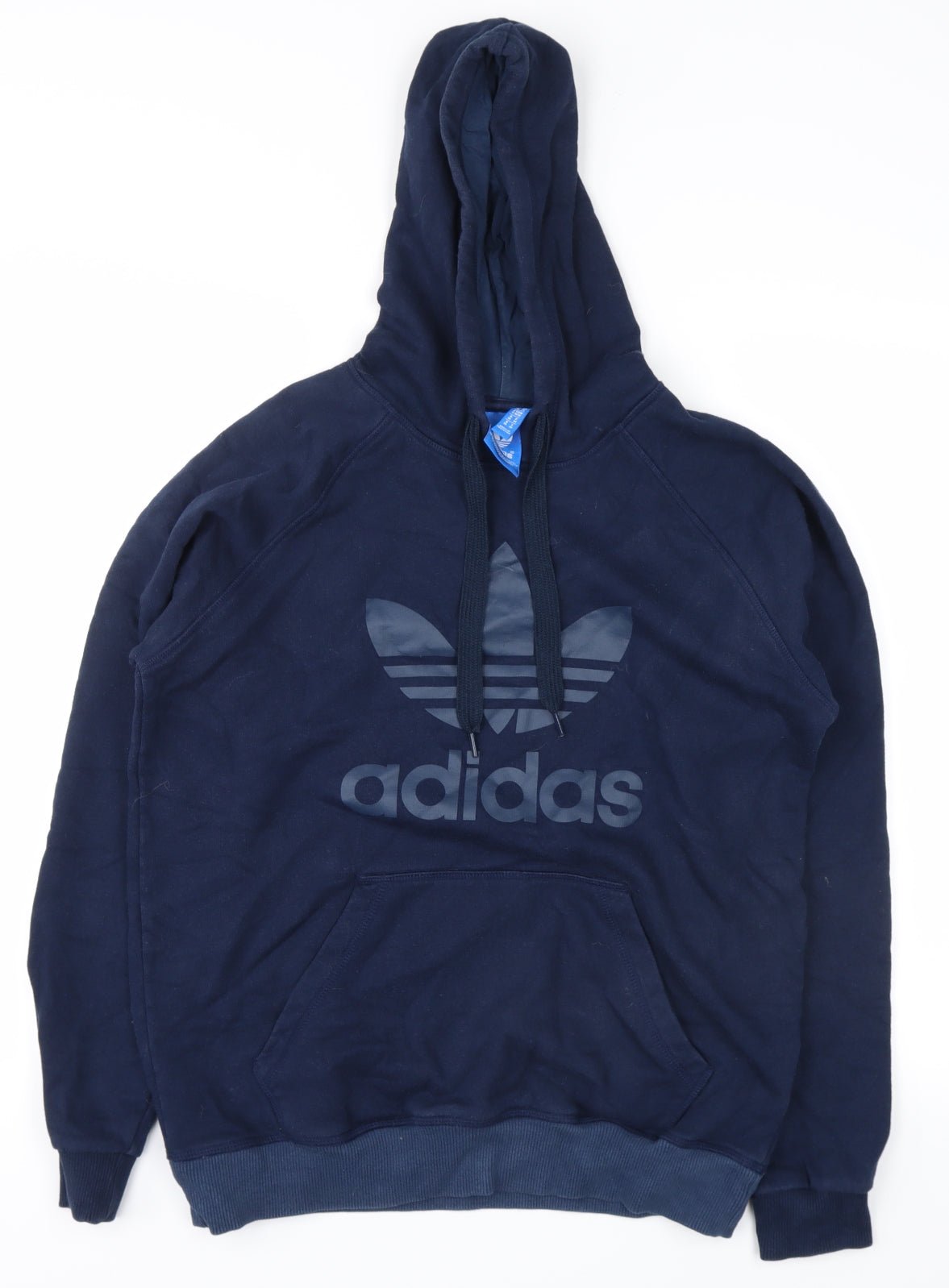 adias Mens Blue   Pullover Hoodie Size M  - adidas logo