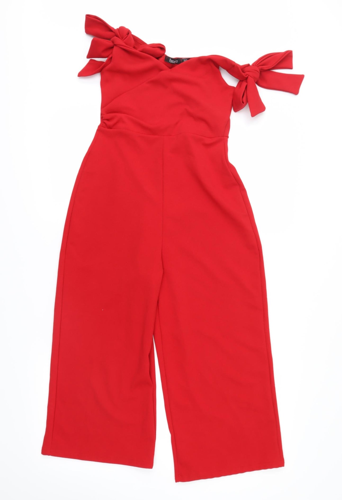 Boohoo Womens Red   Trousers One-Piece Size 6