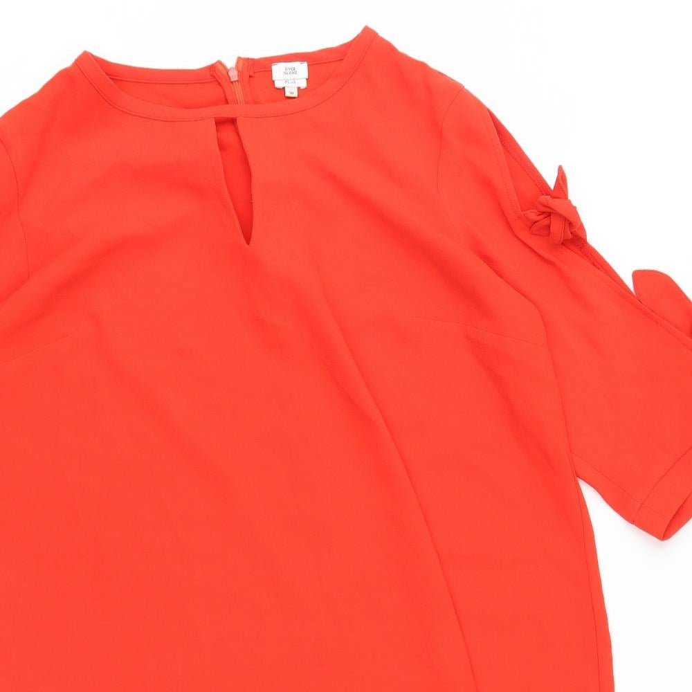 River Island Womens Orange   Shirt Dress  Size 18