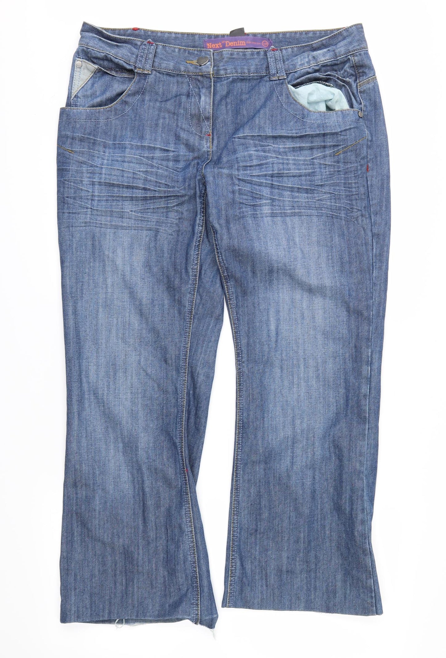 NEXT Womens Blue  Denim Straight Jeans Size 16