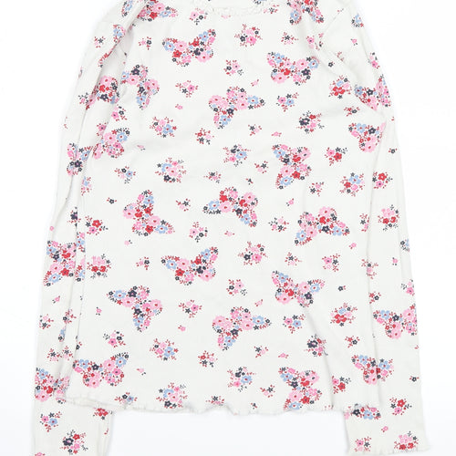 George Girls White Floral  Basic Casual Size 11-12 Years