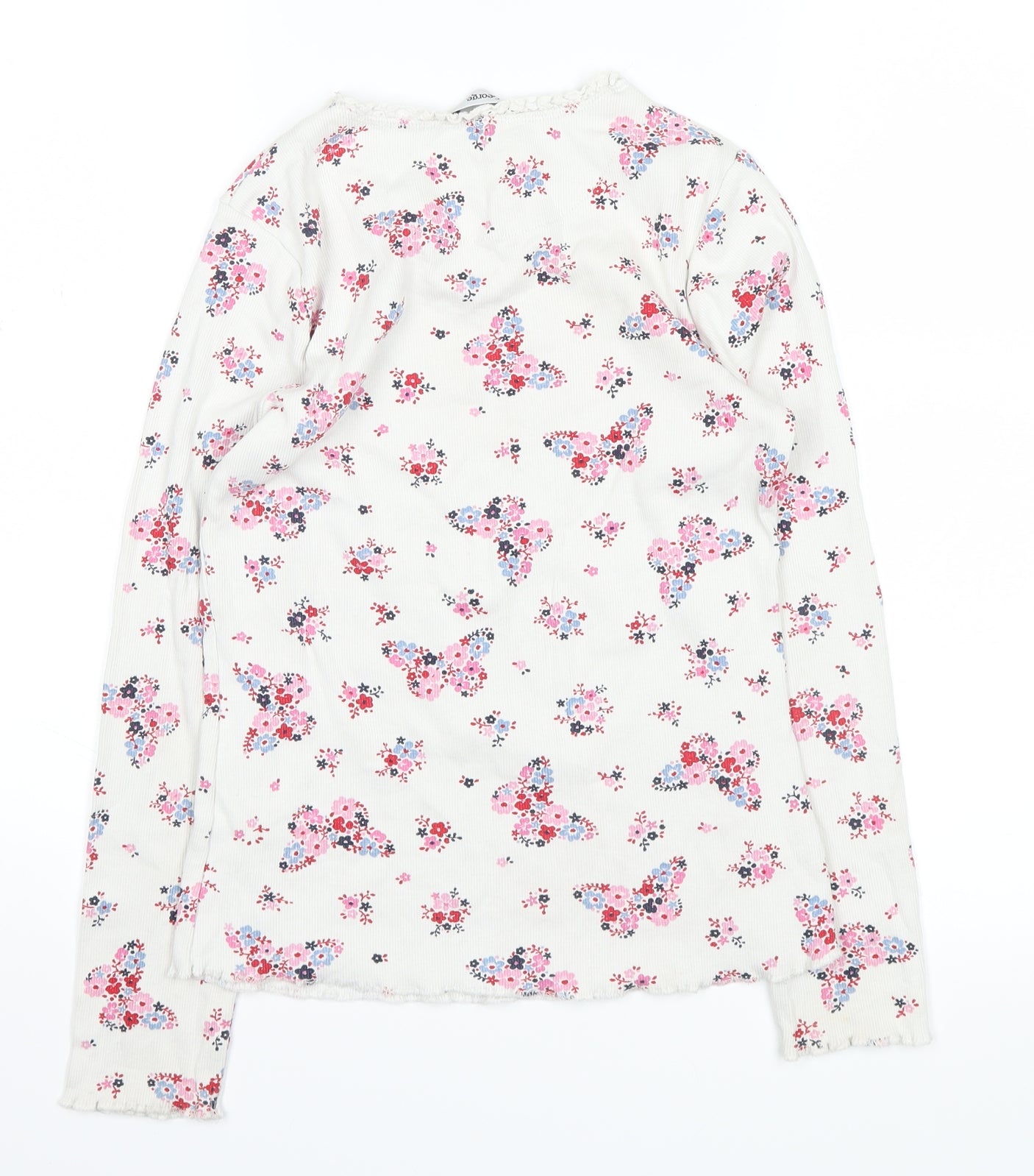 George Girls White Floral  Basic Casual Size 11-12 Years