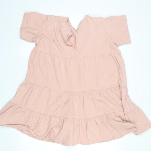 Boohoo Womens Pink   T-Shirt Dress  Size 6