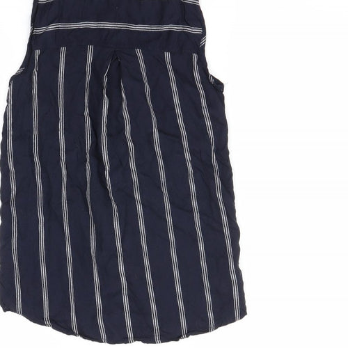 Atmosphere Womens Blue Striped  Basic Button-Up Size 8