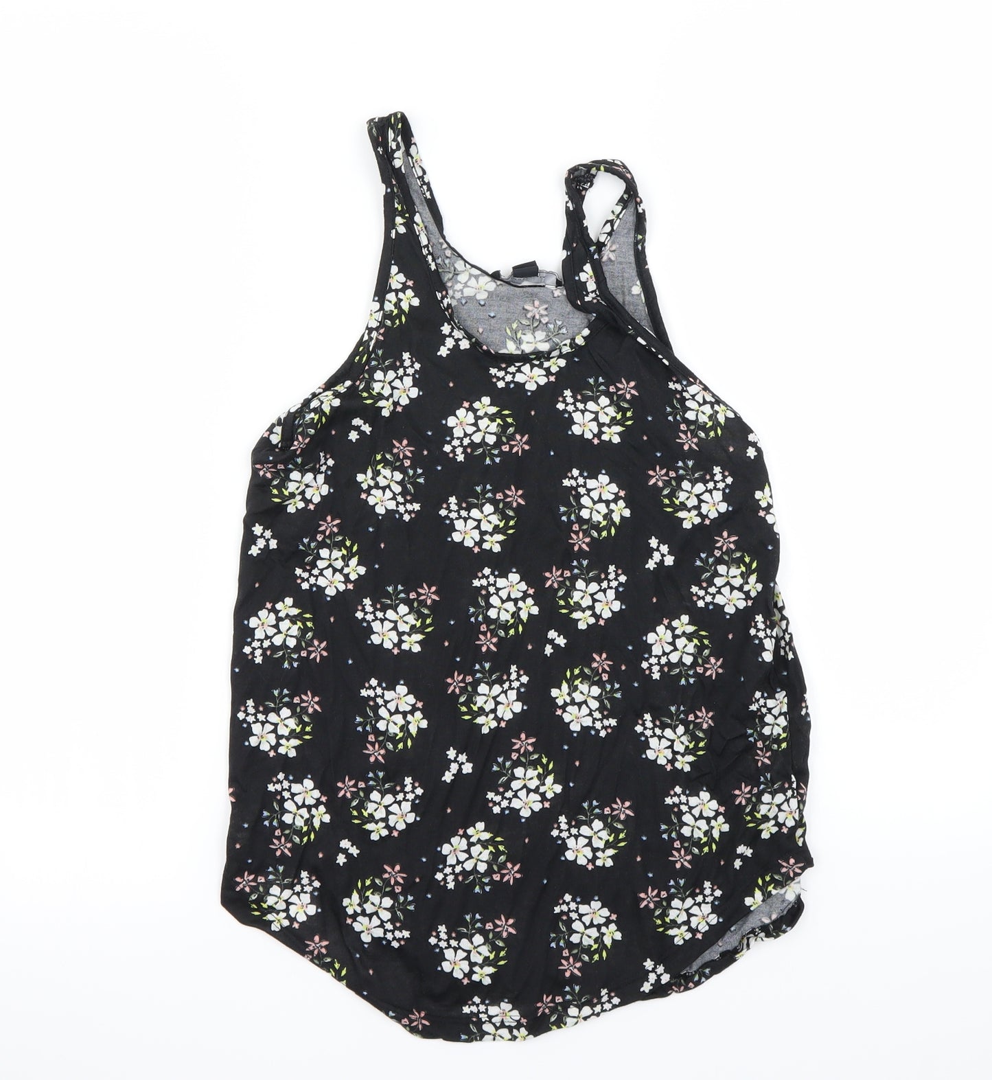 Atmosphere Womens Black Floral  Basic Tank Size 6