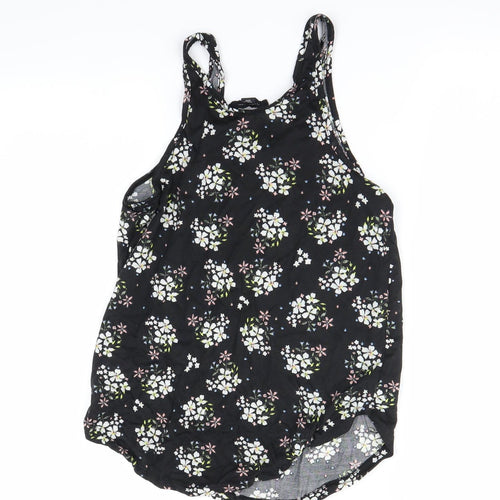 Atmosphere Womens Black Floral  Basic Tank Size 6