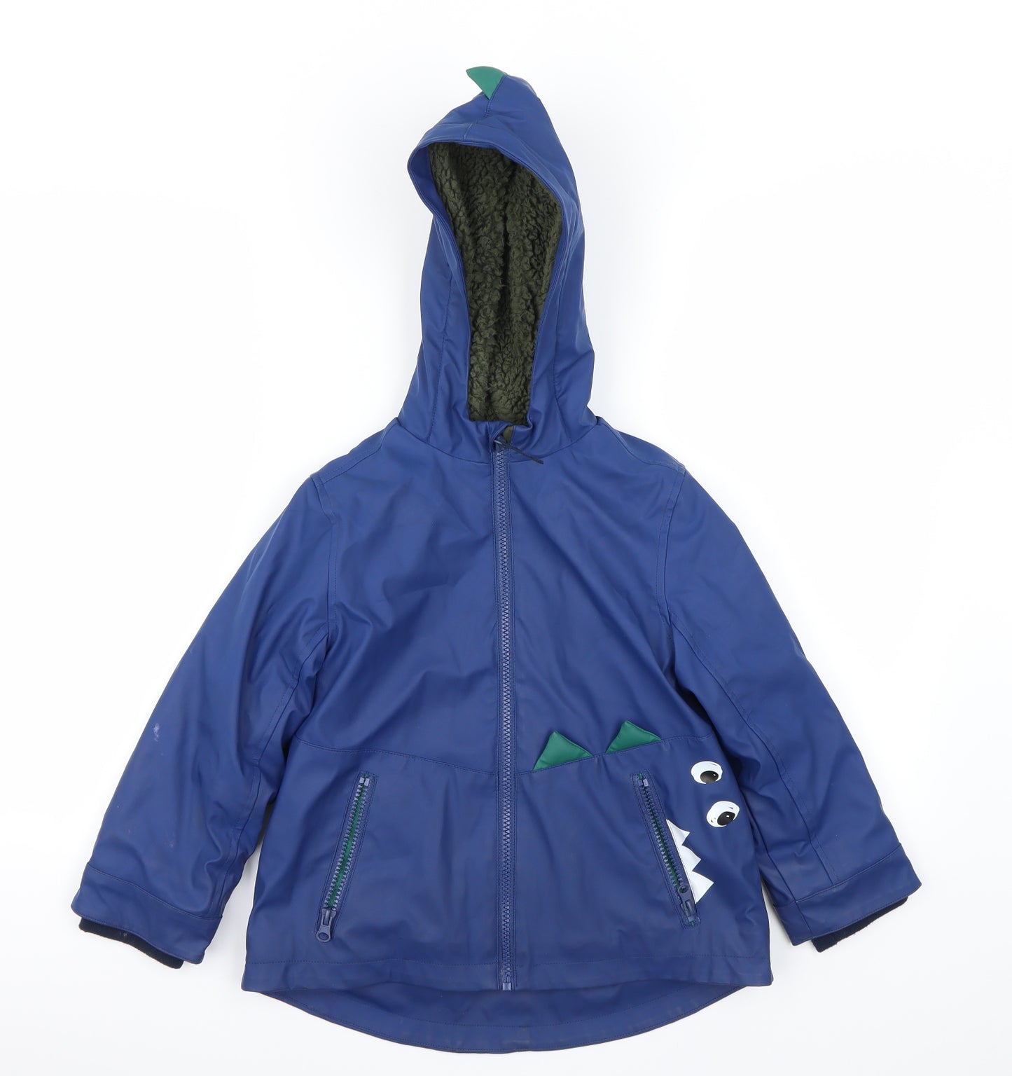 m&S Boys Blue   Jacket Coat Size 5-6 Years