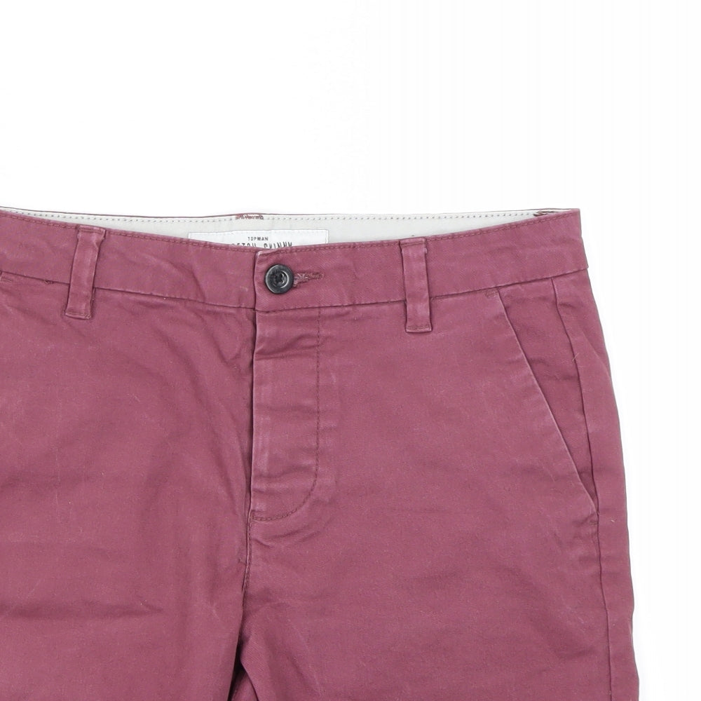 Topman Mens Purple   Chino Shorts Size S