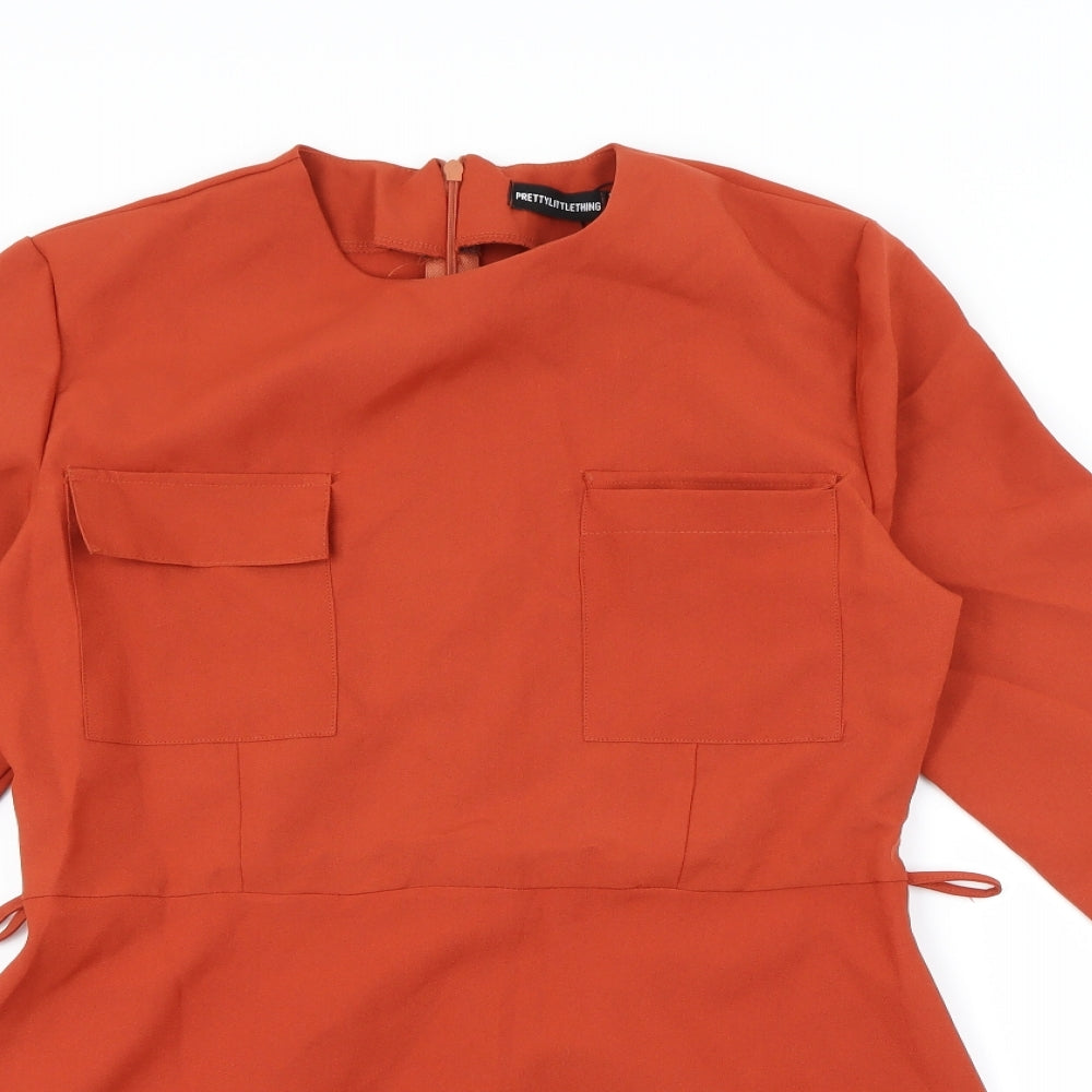 Pretty little thing Womens Orange   Fit & Flare  Size 14