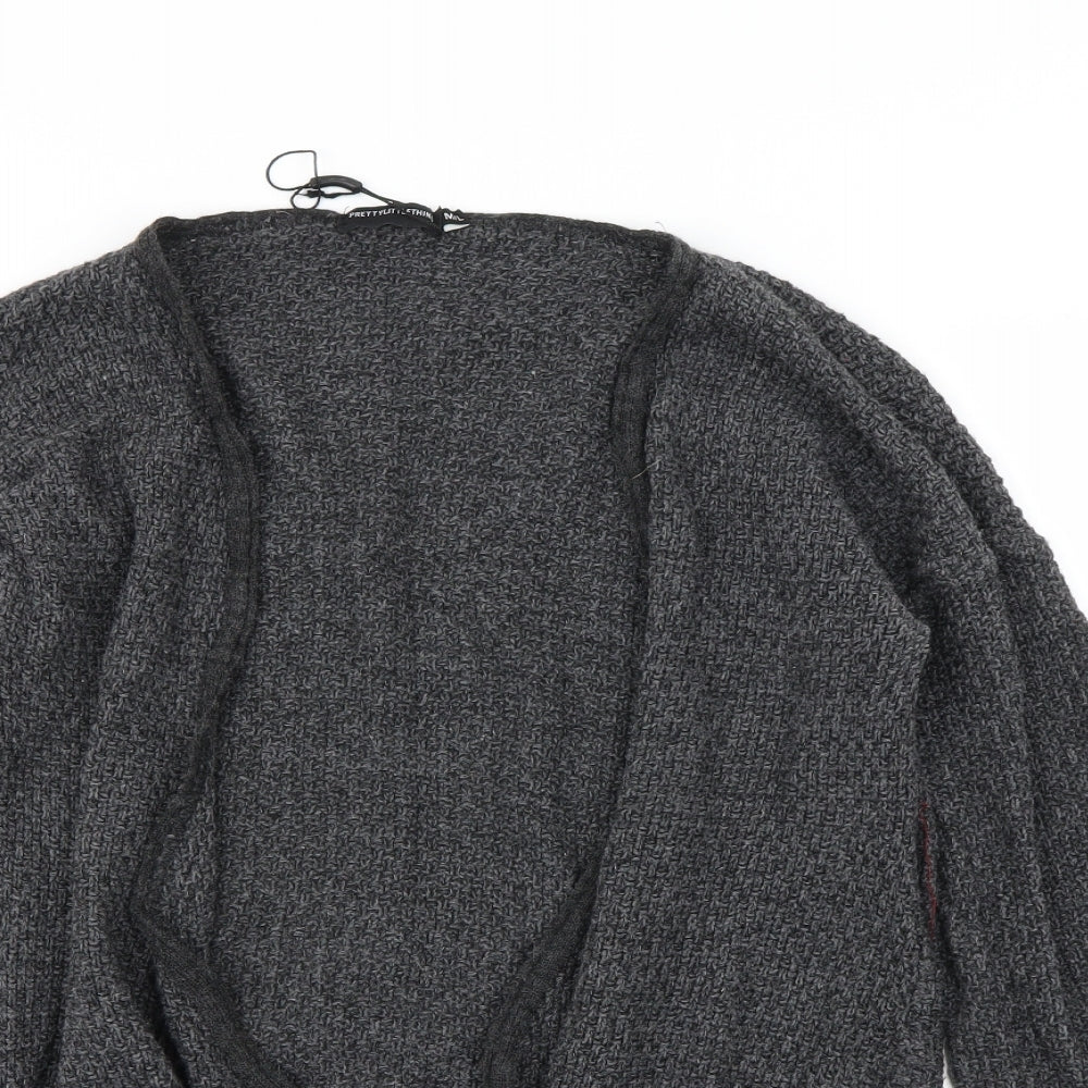Pretty little thing Womens Grey   Cardigan Jumper Size M