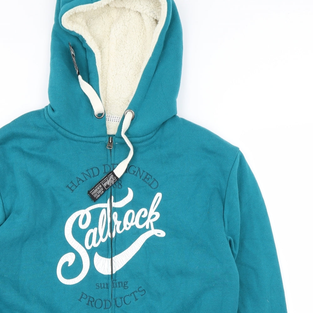 Saltrock Mens Green   Full Zip Jumper Size XL