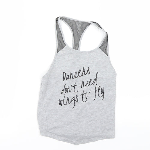 Bloch Girls Grey   Basic Tank Size 8-9 Years