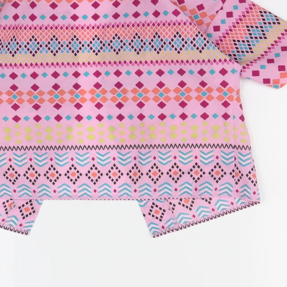 TU Girls Multicoloured Geometric  Basic Button-Up Size 6 Years