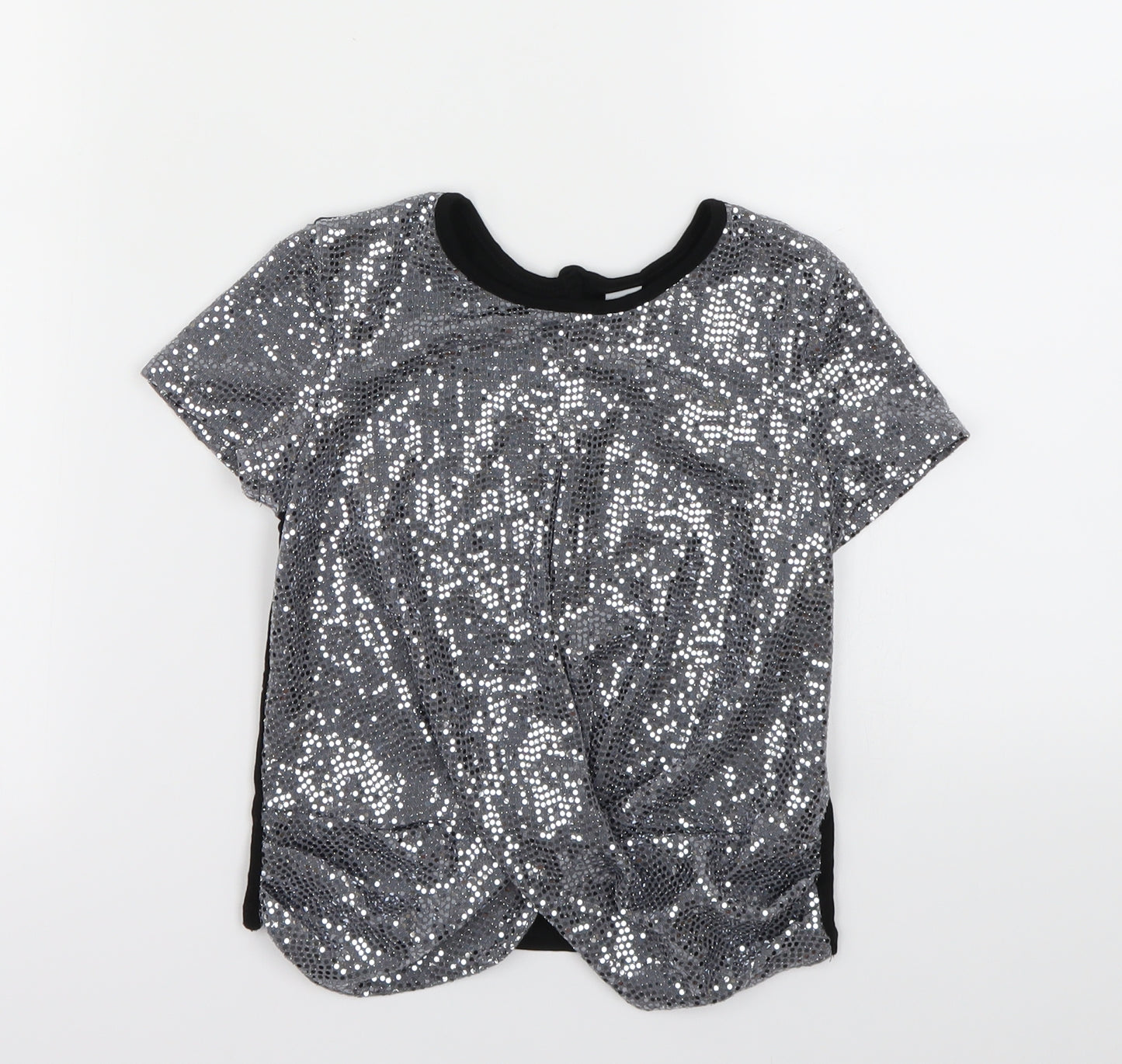 TU Girls Black   Basic T-Shirt Size 8 Years