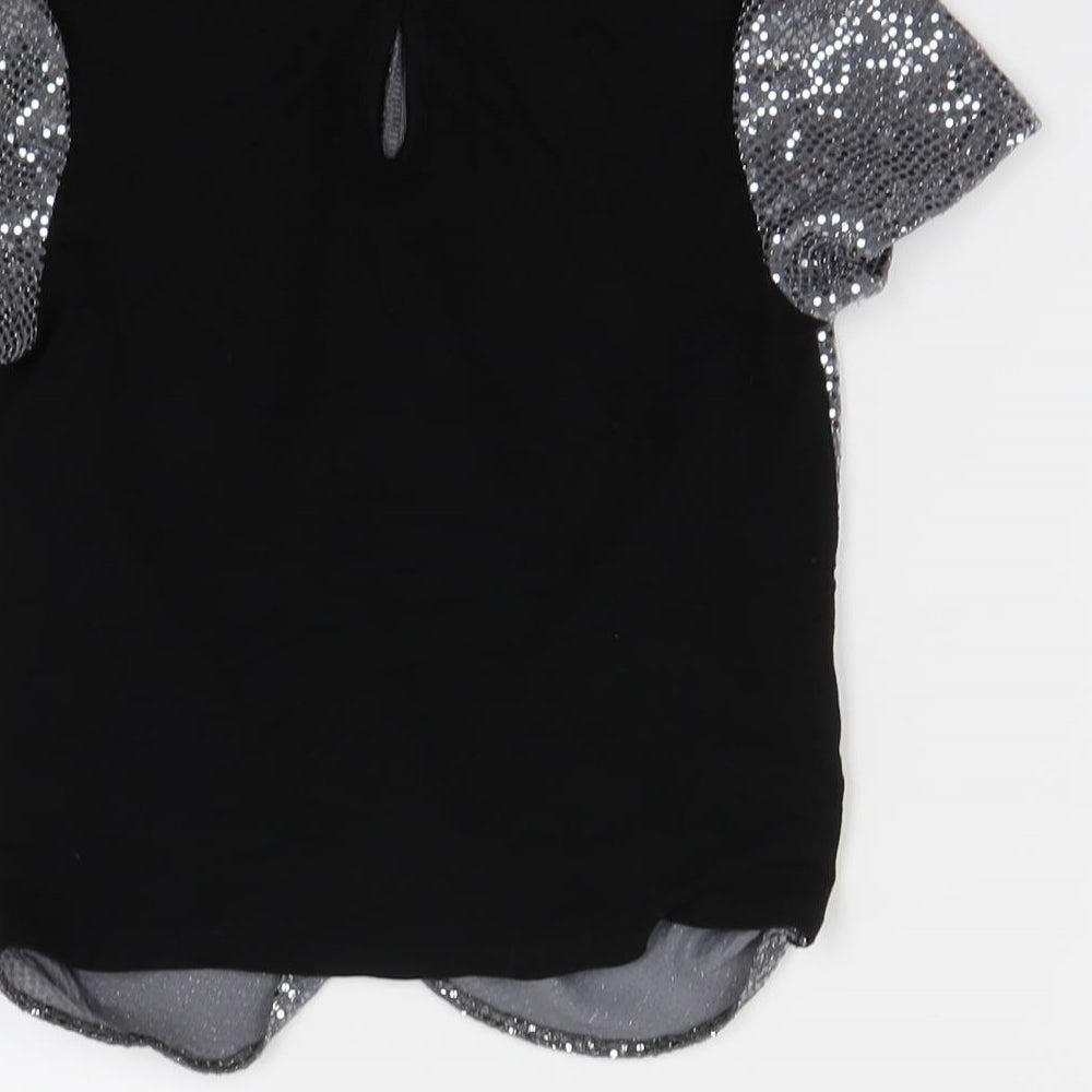 TU Girls Black   Basic T-Shirt Size 8 Years