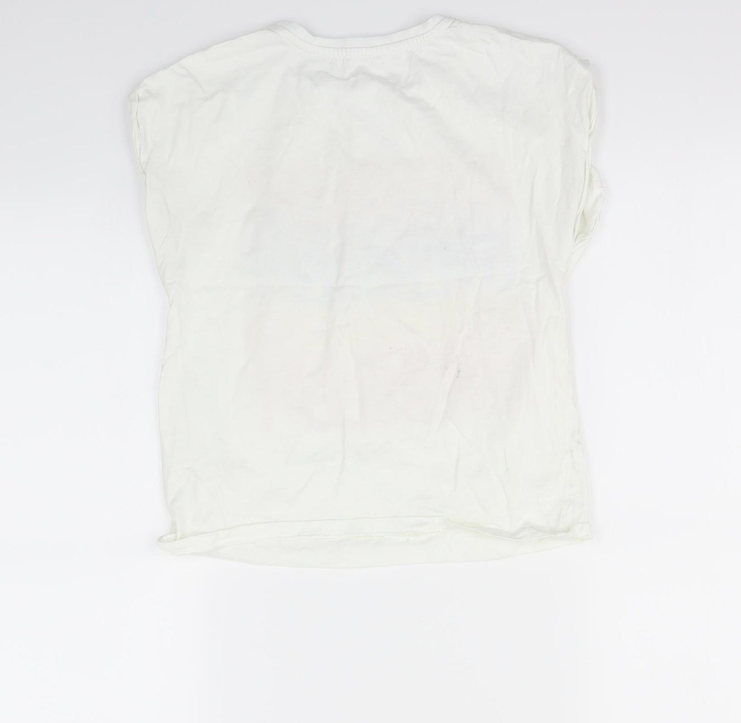 George Girls White   Basic T-Shirt Size 8-9 Years