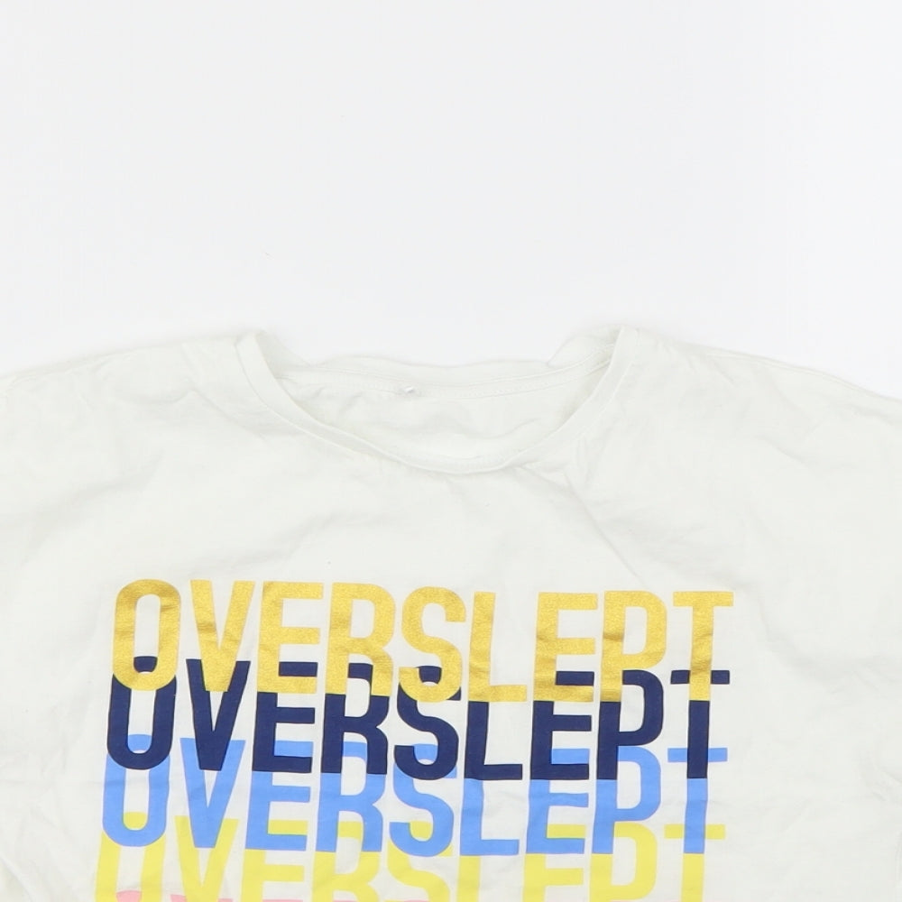 George Girls White   Basic T-Shirt Size 8-9 Years