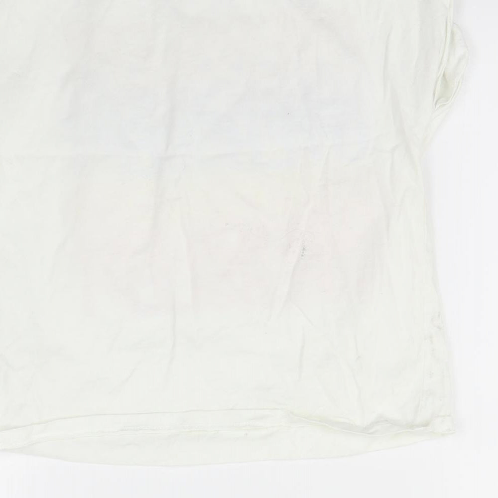 George Girls White   Basic T-Shirt Size 8-9 Years