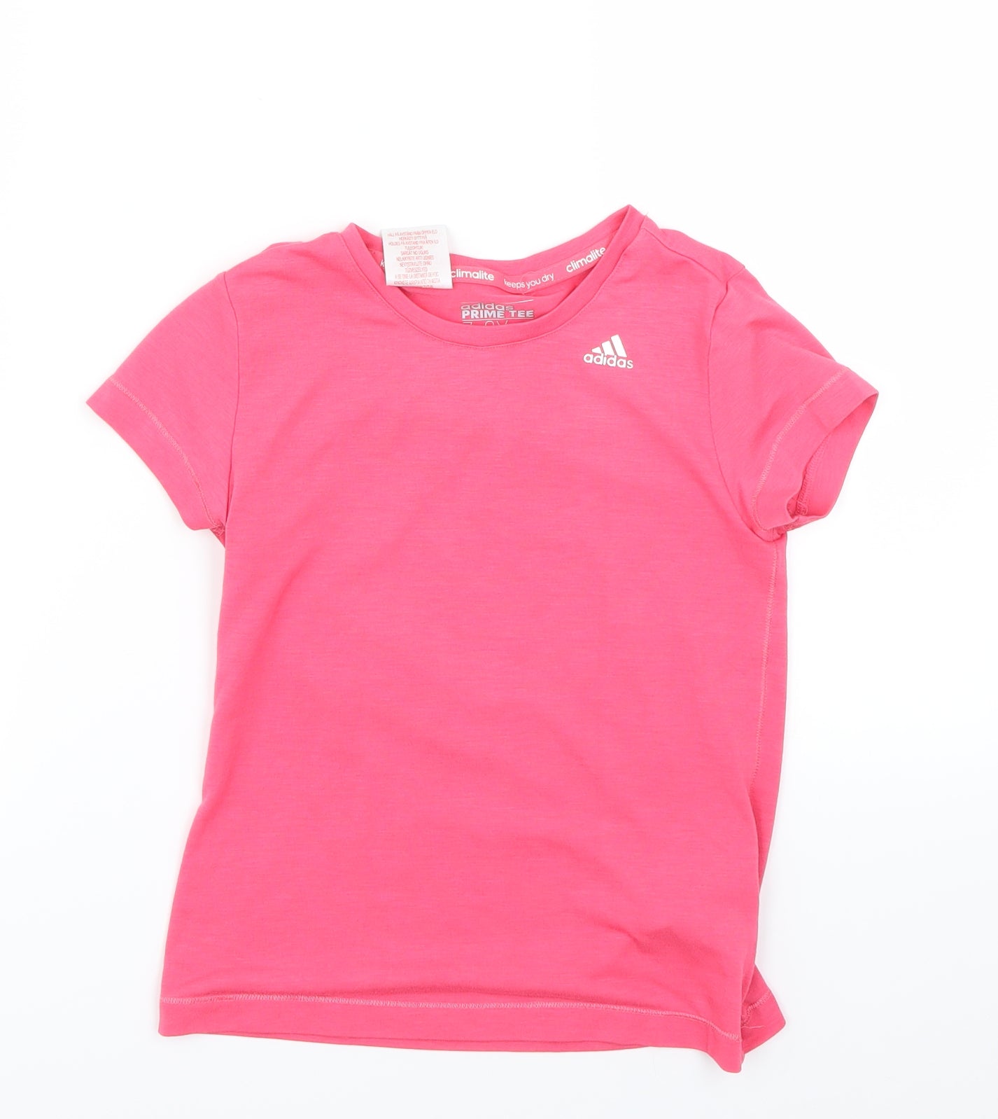 adidas Girls Pink   Basic T-Shirt Size 7-8 Years