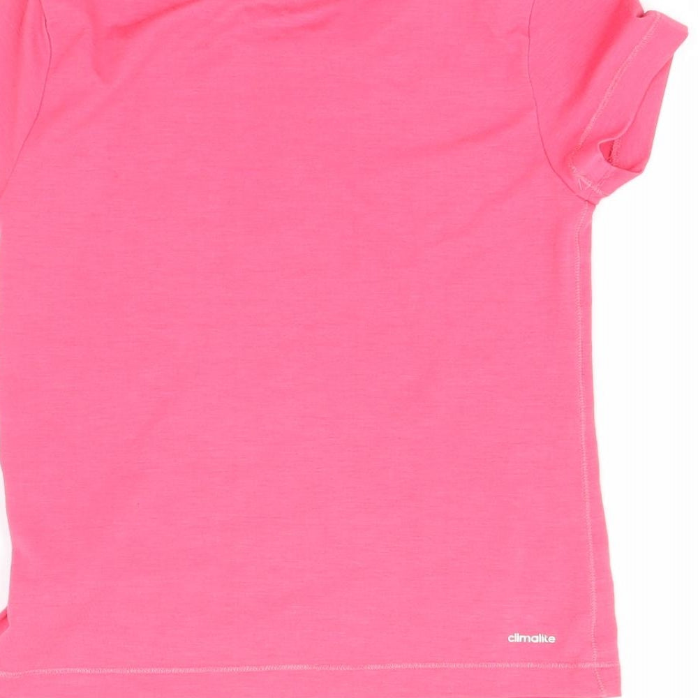 adidas Girls Pink   Basic T-Shirt Size 7-8 Years