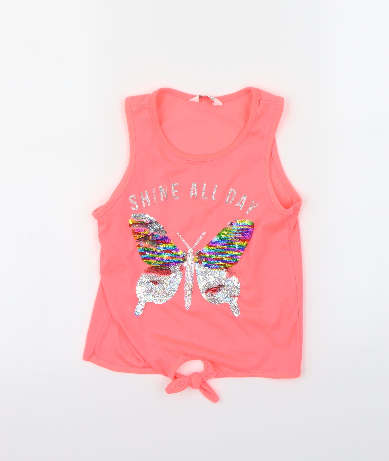 Primark Girls Pink   Basic Tank Size 6-7 Years