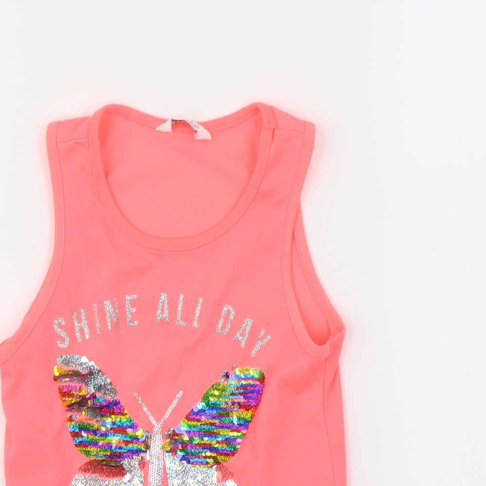 Primark Girls Pink   Basic Tank Size 6-7 Years