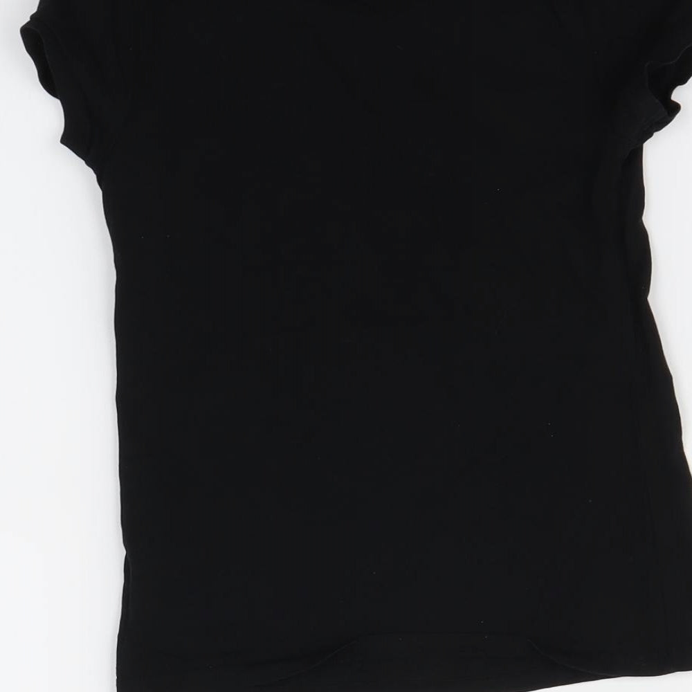 bluezoo Girls Black   Basic T-Shirt Size 7-8 Years  - Unicorn