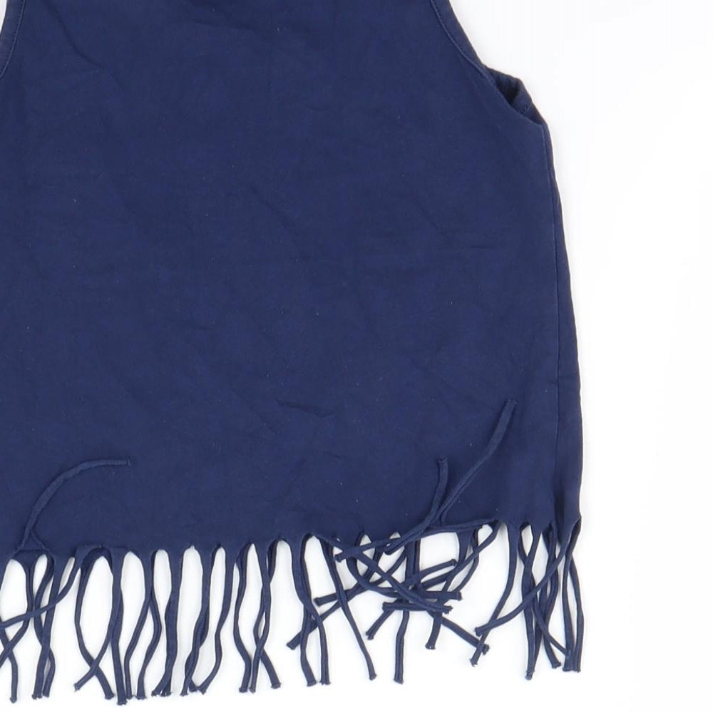 Preworn Girls Blue   Basic Tank Size 7-8 Years