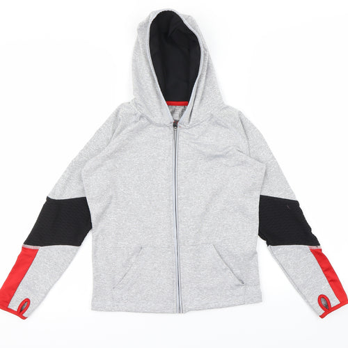Active Girls Grey   Full Zip Hoodie Size 10 Years