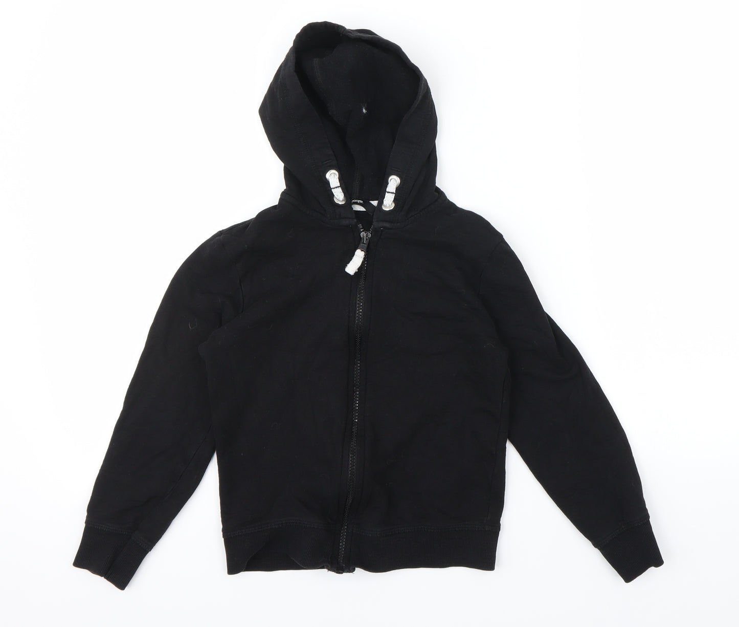 George Girls Black   Full Zip Hoodie Size 6-7 Years