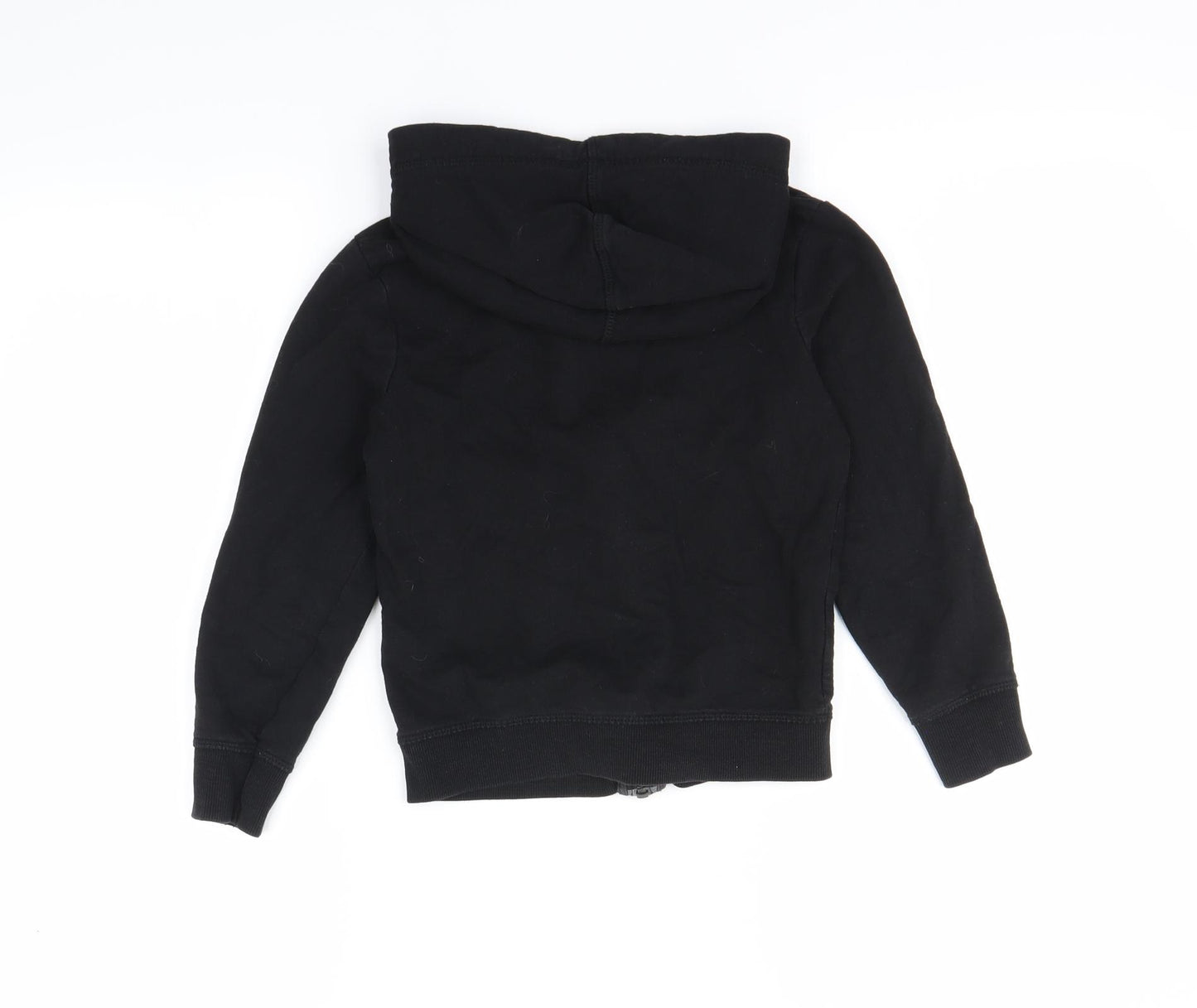 George Girls Black   Full Zip Hoodie Size 6-7 Years