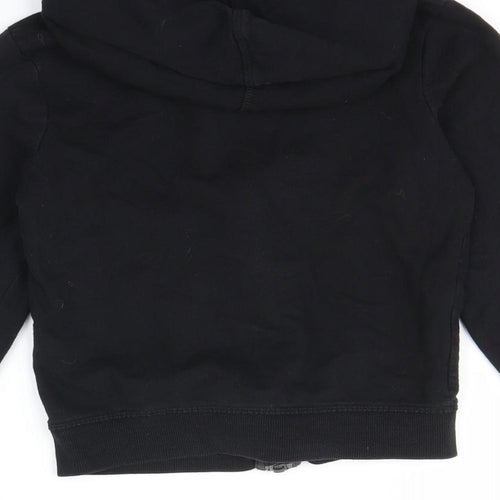 George Girls Black   Full Zip Hoodie Size 6-7 Years