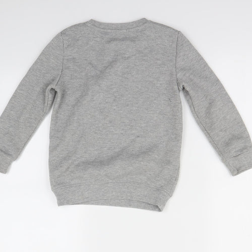Primark Girls Grey   Pullover Jumper Size 6-7 Years  - Unicorn