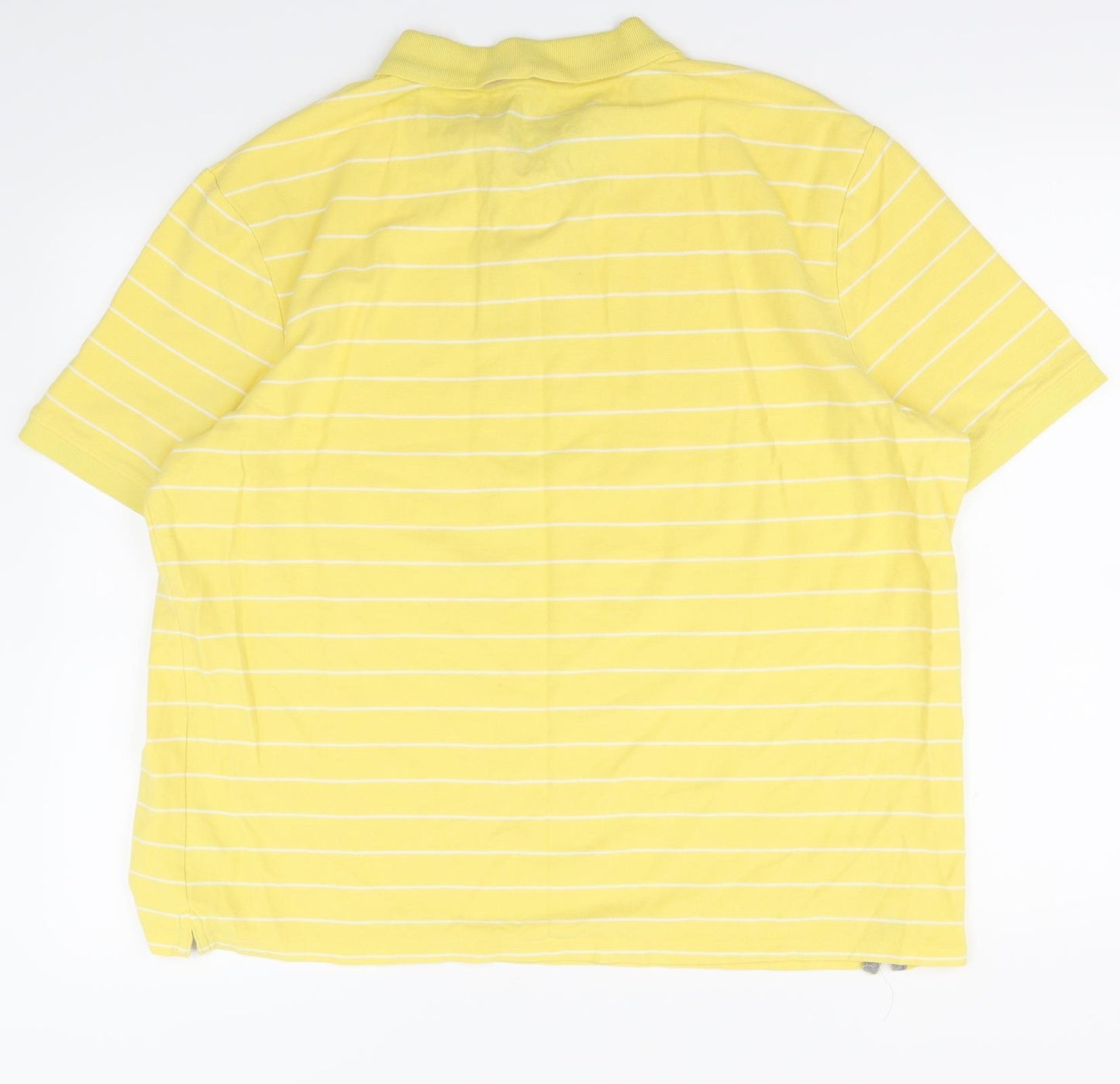 Sand stone Mens Yellow Striped   Polo Size XL