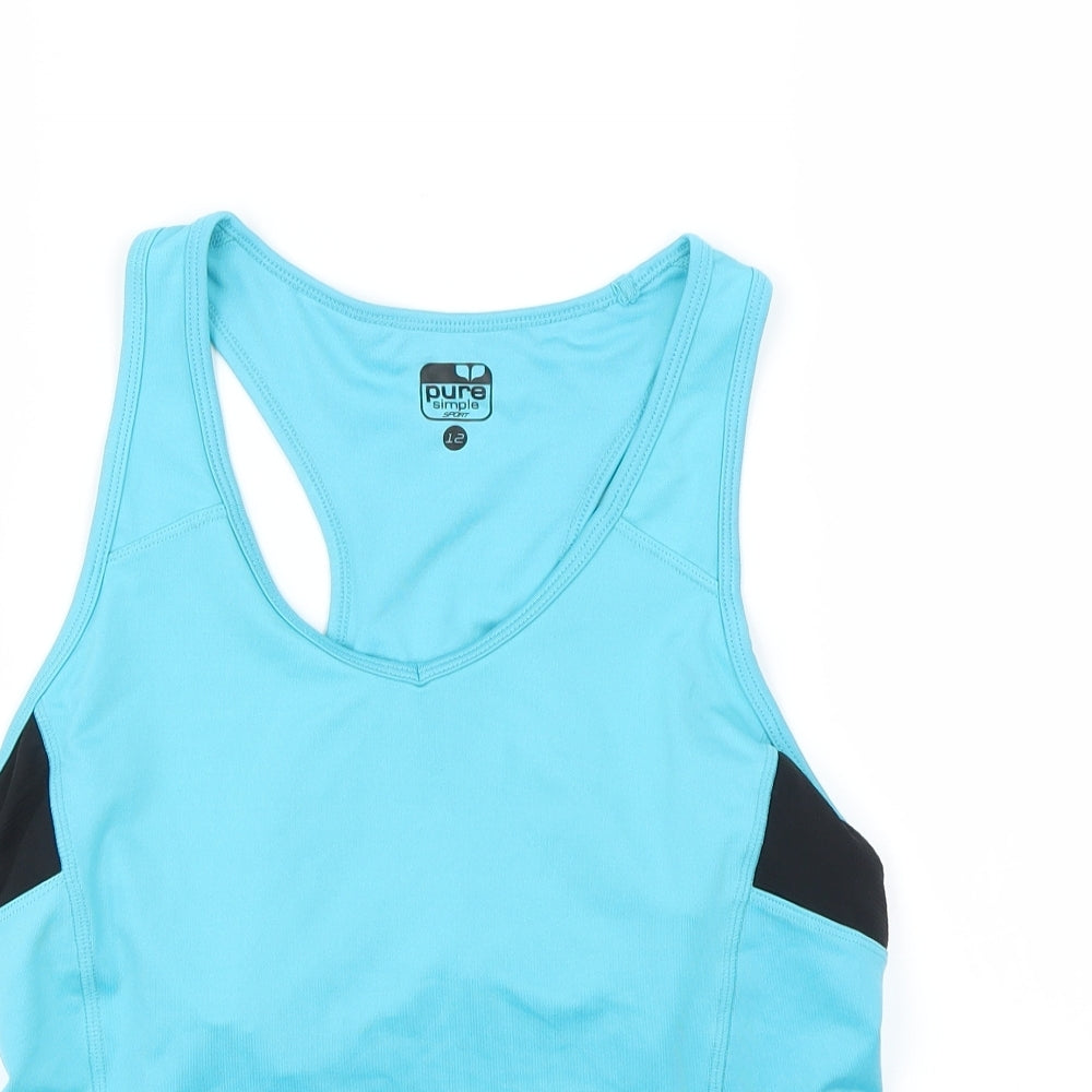 pure simple Womens Blue   Basic Tank Size 12