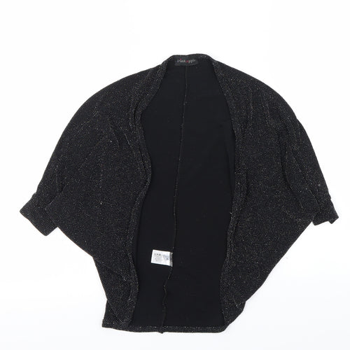 Pink Apple Girls Black   Cardigan Jumper Size 7-8 Years
