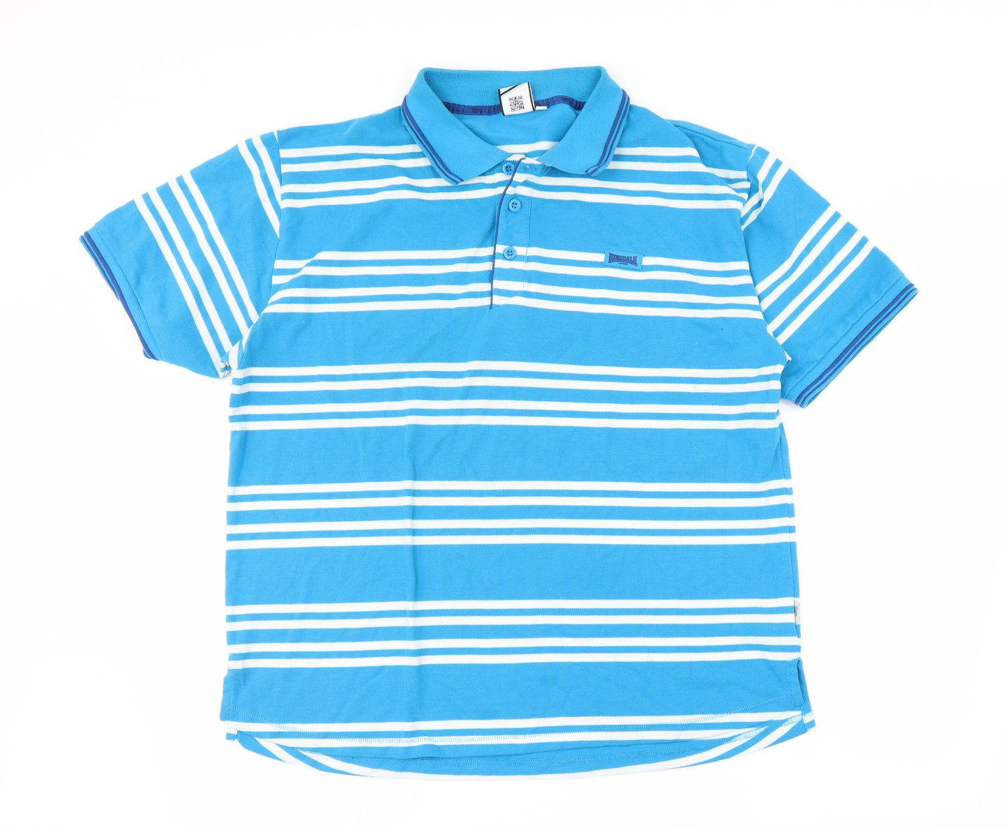 Lonsdale Mens Blue Striped   Polo Size XL