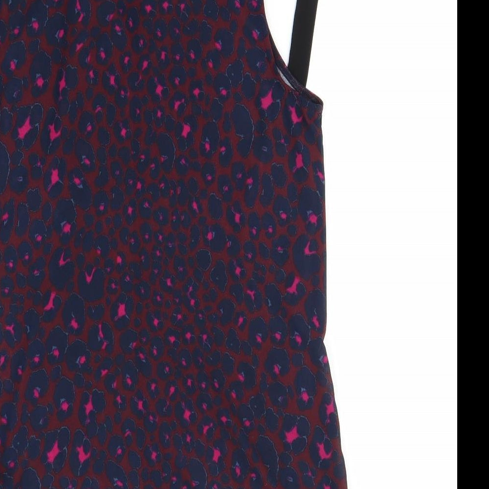 Next  Womens Purple Animal Print  Basic Button-Up Size 10