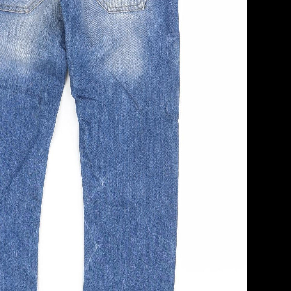 Crosshatch Mens Blue  Denim Straight Jeans Size XS L32 in