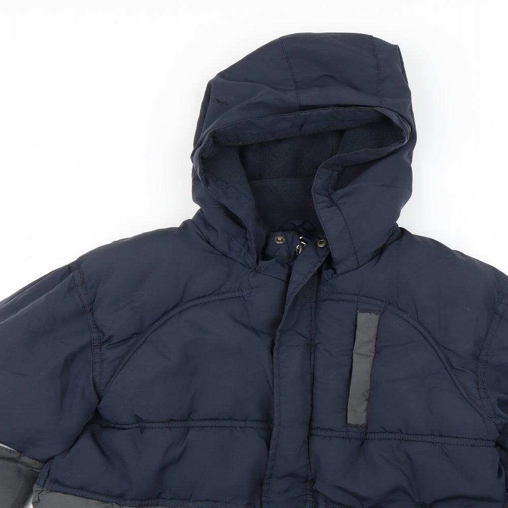 Preworn Boys Blue   Puffer Jacket Coat Size 10-11 Years