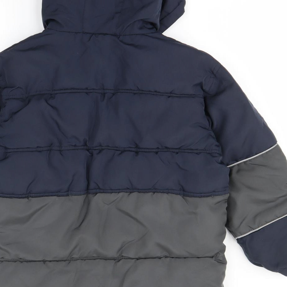 Preworn Boys Blue   Puffer Jacket Coat Size 10-11 Years