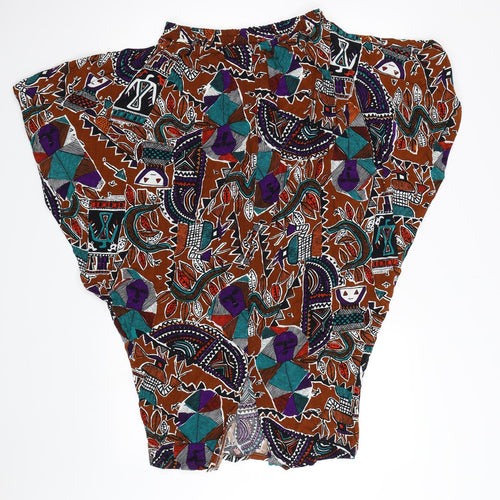 Copperob Womens Multicoloured Geometric  Swing Skirt Size 10