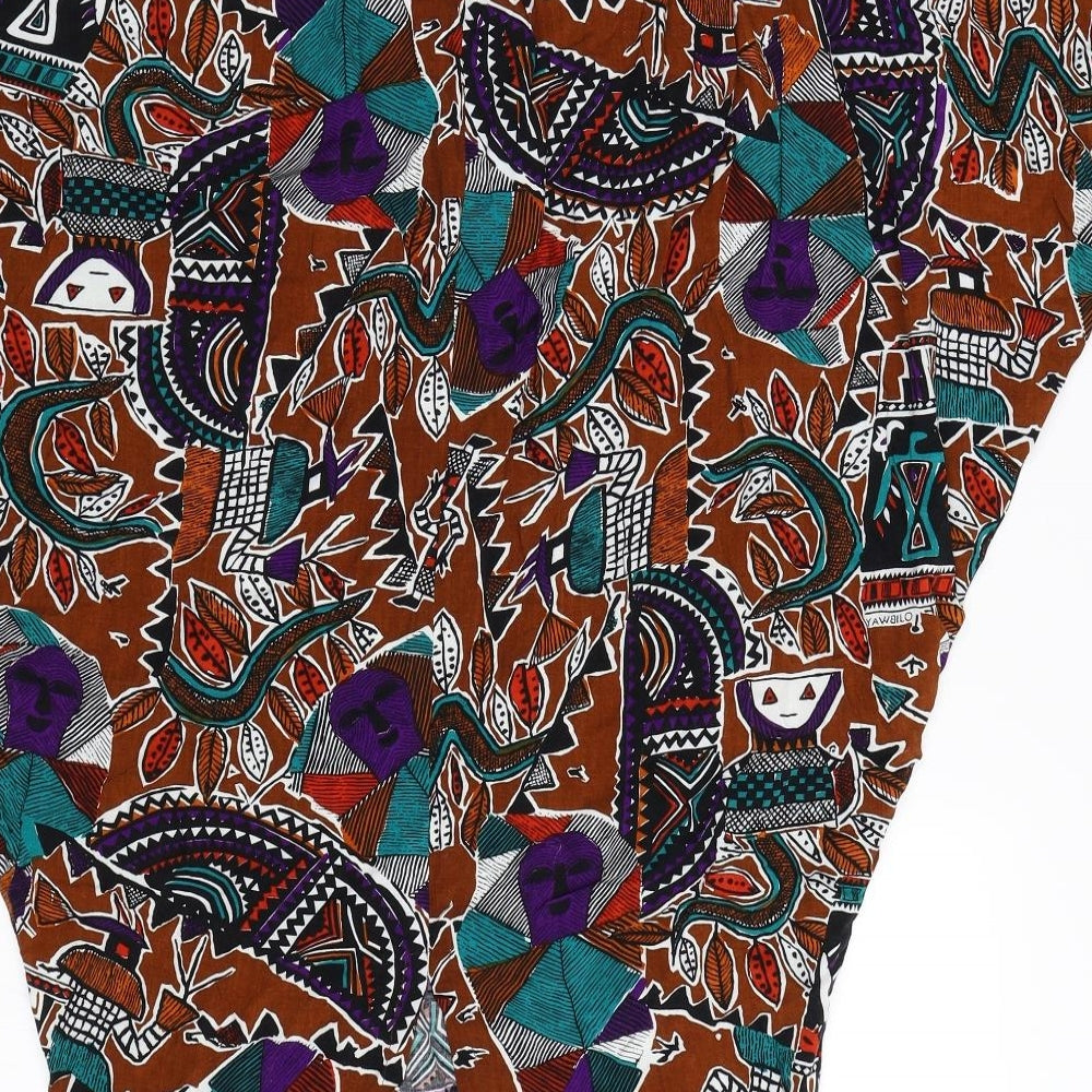Copperob Womens Multicoloured Geometric  Swing Skirt Size 10
